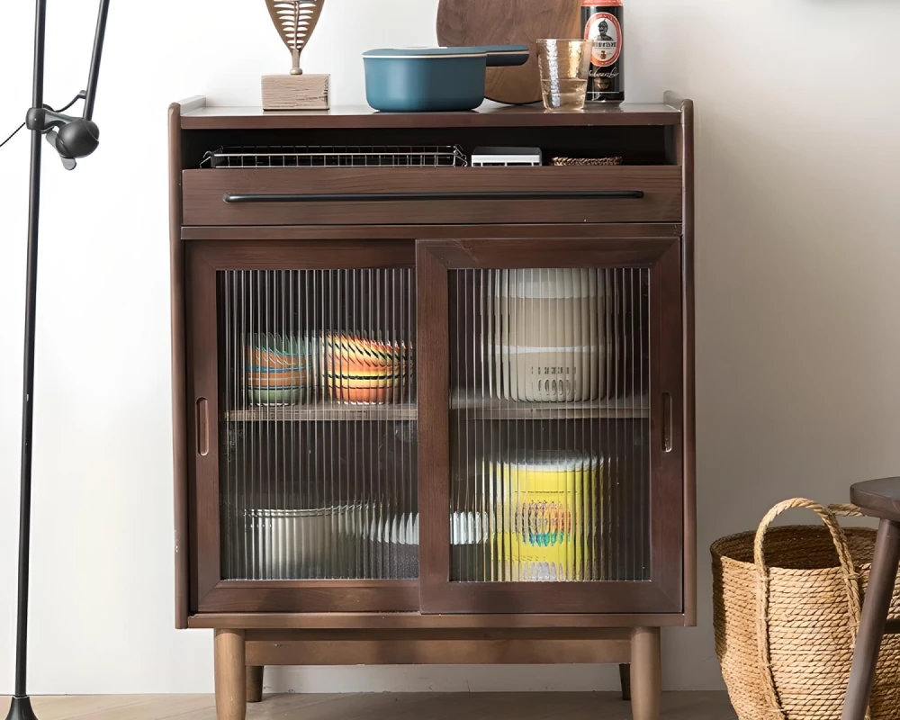 rustic wood sideboard