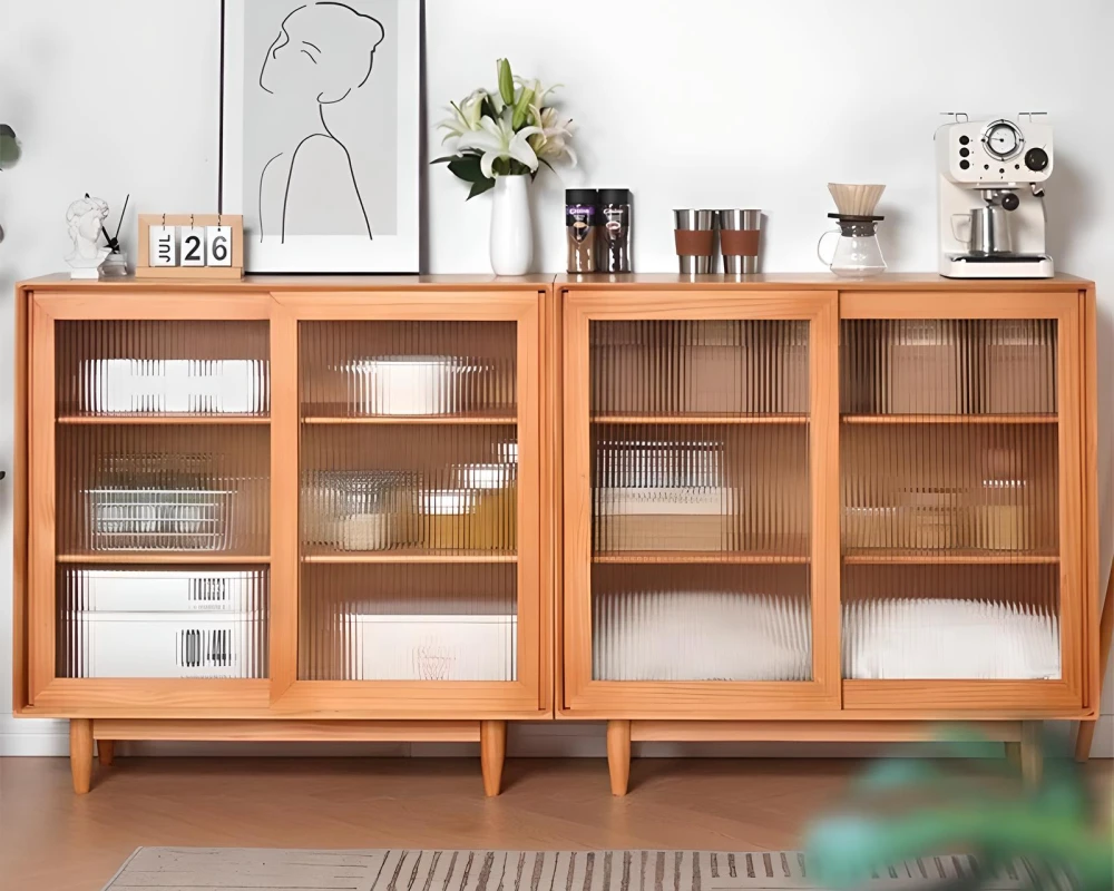 rustic wood sideboard