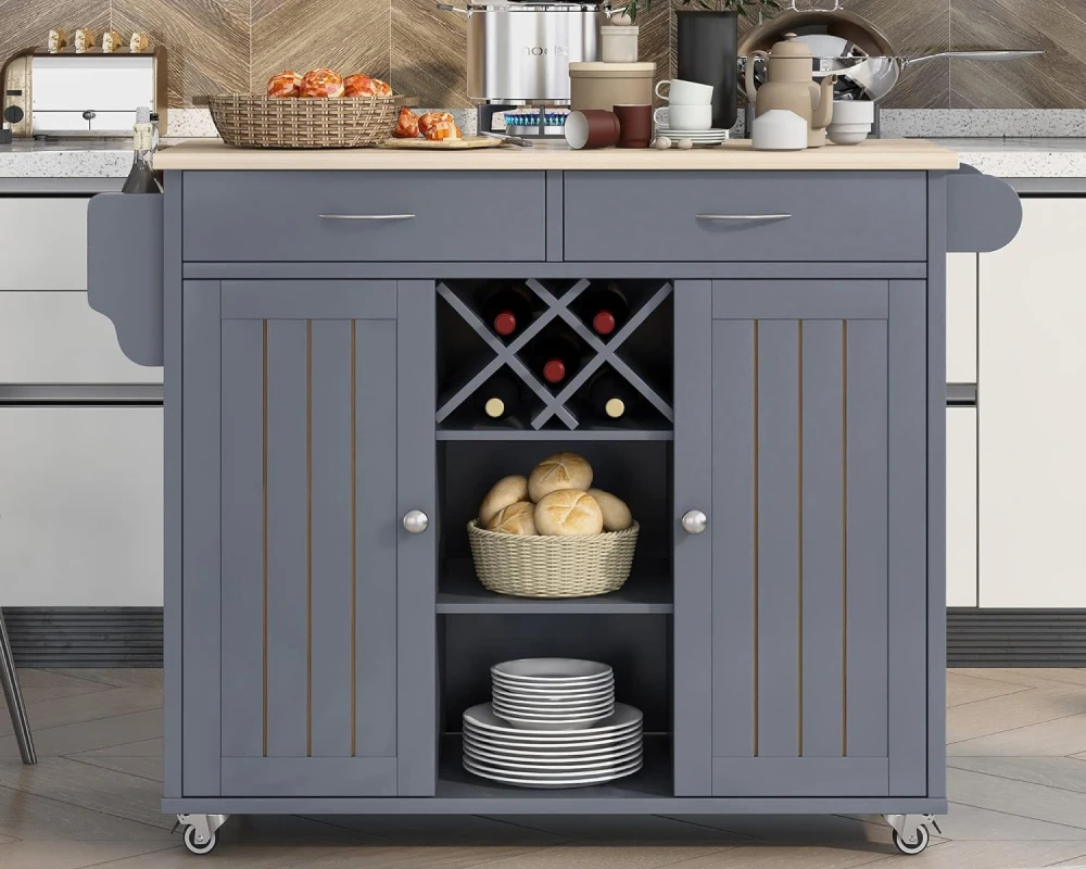 kitchen storage cart with wheels