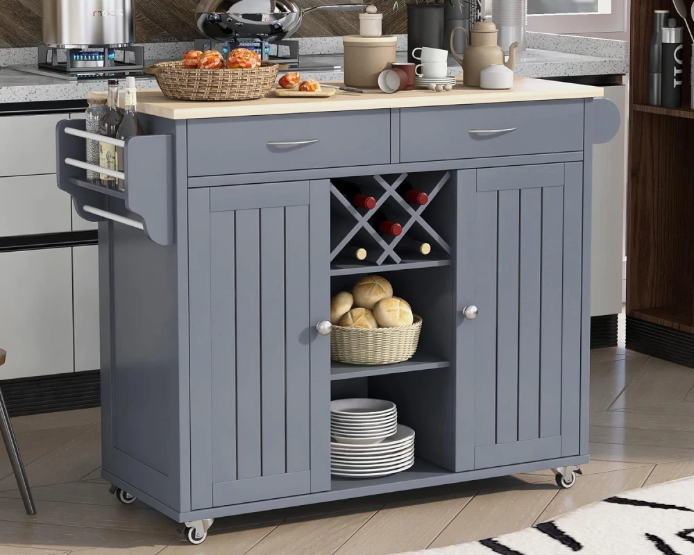 small kitchen island with drawers