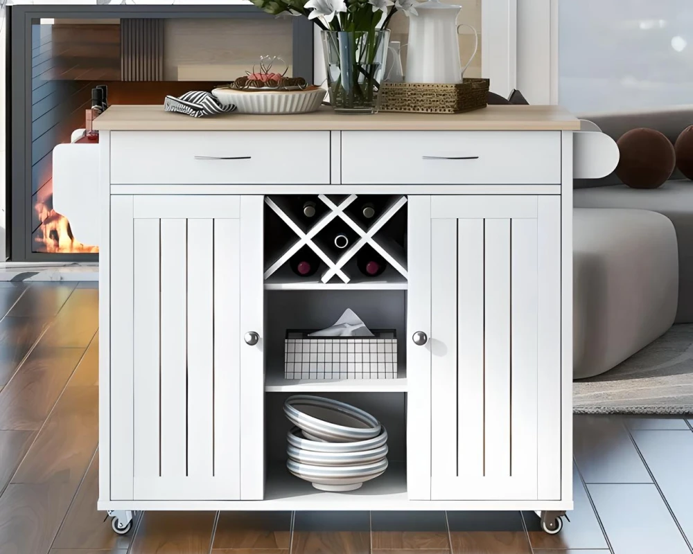 kitchen storage cabinet with wheels